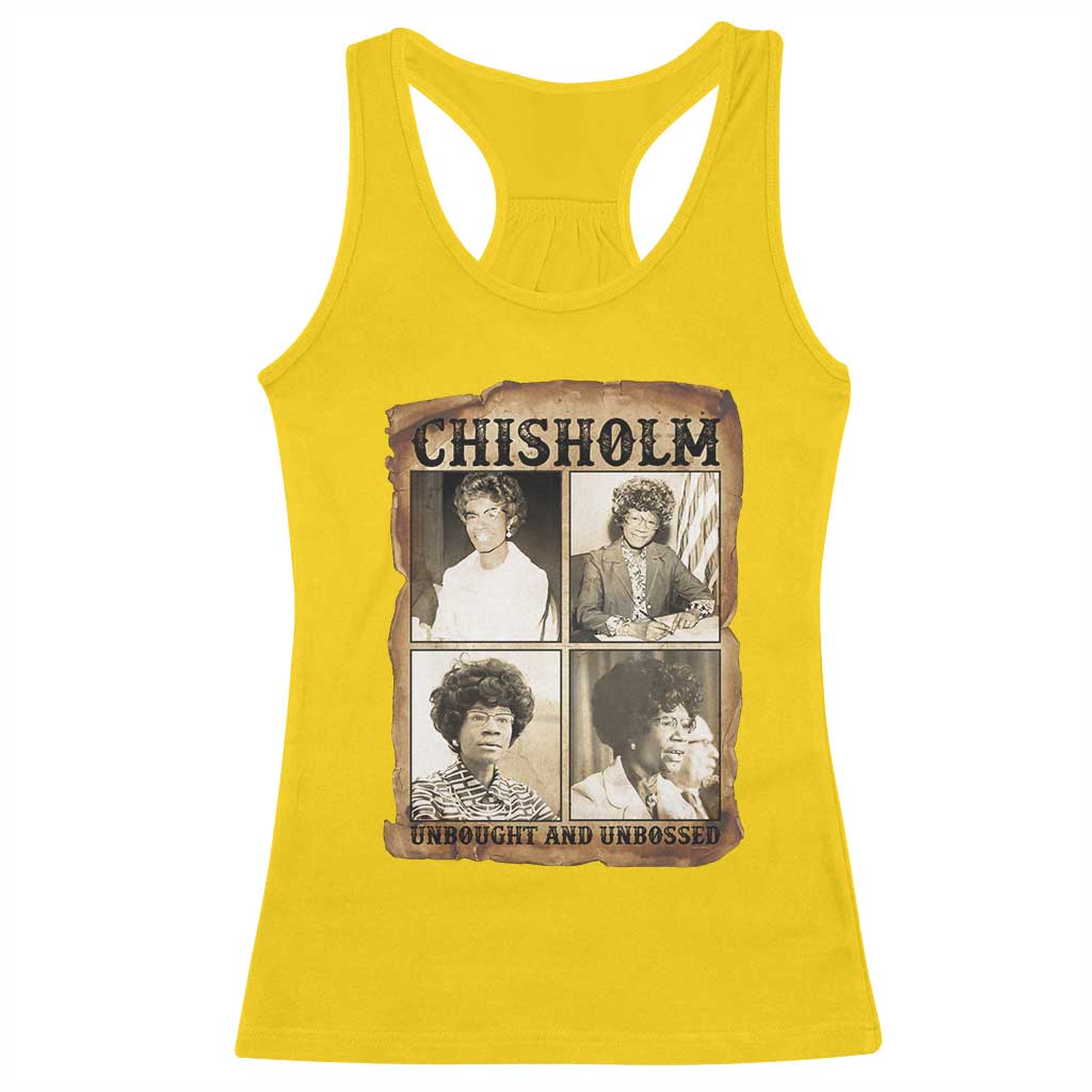 Vintage Shirley Chisholm Unbought And Unbossed Racerback Tank Top Womens History Month