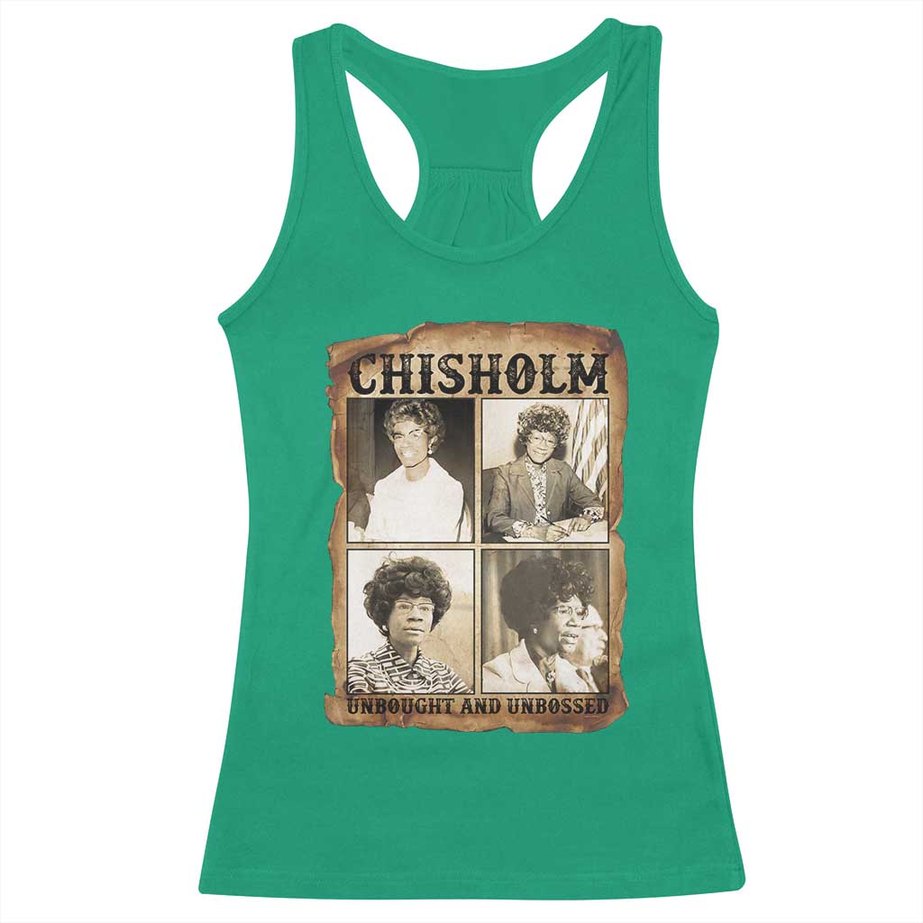 Vintage Shirley Chisholm Unbought And Unbossed Racerback Tank Top Womens History Month