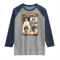 Vintage Shirley Chisholm Unbought And Unbossed Raglan Shirt Womens History Month