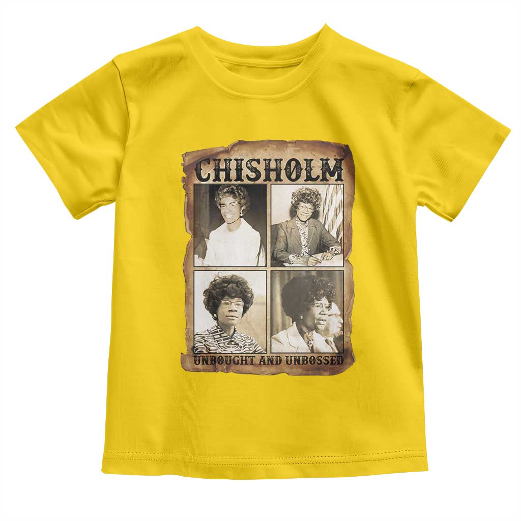 Vintage Shirley Chisholm Unbought And Unbossed Toddler T Shirt Womens History Month