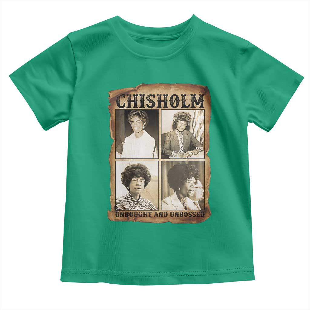 Vintage Shirley Chisholm Unbought And Unbossed Toddler T Shirt Womens History Month