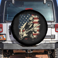 Vintage Abraham Lincoln Playing Electric Guitar Spare Tire Cover Patriotic Rocker Gift