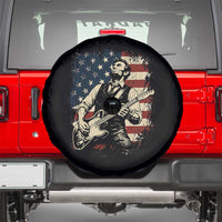 Vintage Abraham Lincoln Playing Electric Guitar Spare Tire Cover Patriotic Rocker Gift