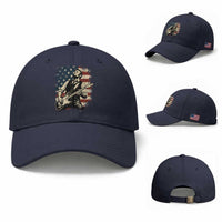 Vintage Abraham Lincoln Playing Electric Guitar Baseball Cap Patriotic Rocker Gift