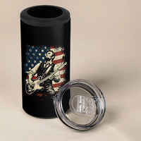 Vintage Abraham Lincoln Playing Electric Guitar 4 in 1 Can Cooler Tumbler Patriotic Rocker Gift