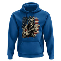 Vintage Abraham Lincoln Playing Electric Guitar Hoodie Patriotic Rocker Gift