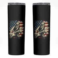 Vintage Abraham Lincoln Playing Electric Guitar Skinny Tumbler Patriotic Rocker Gift