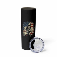 Vintage Abraham Lincoln Playing Electric Guitar Skinny Tumbler Patriotic Rocker Gift