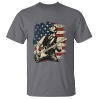 Vintage Abraham Lincoln Playing Electric Guitar T Shirt Patriotic Rocker Gift