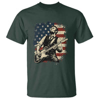 Vintage Abraham Lincoln Playing Electric Guitar T Shirt Patriotic Rocker Gift