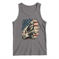 Vintage Abraham Lincoln Playing Electric Guitar Tank Top Patriotic Rocker Gift