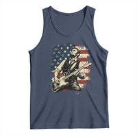 Vintage Abraham Lincoln Playing Electric Guitar Tank Top Patriotic Rocker Gift