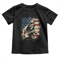 Vintage Abraham Lincoln Playing Electric Guitar Toddler T Shirt Patriotic Rocker Gift