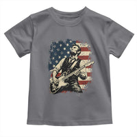 Vintage Abraham Lincoln Playing Electric Guitar Toddler T Shirt Patriotic Rocker Gift