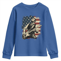 Vintage Abraham Lincoln Playing Electric Guitar Youth Sweatshirt Patriotic Rocker Gift