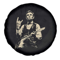 Rock And Roll Abraham Lincoln Playing Guitar Spare Tire Cover Vintage Patriotic Music Gift