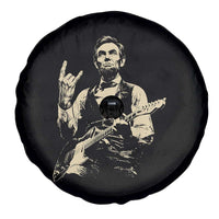Rock And Roll Abraham Lincoln Playing Guitar Spare Tire Cover Vintage Patriotic Music Gift