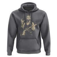 Rock And Roll Abraham Lincoln Playing Guitar Hoodie Vintage Patriotic Music Gift