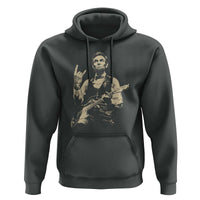Rock And Roll Abraham Lincoln Playing Guitar Hoodie Vintage Patriotic Music Gift