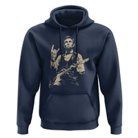 Rock And Roll Abraham Lincoln Playing Guitar Hoodie Vintage Patriotic Music Gift