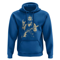 Rock And Roll Abraham Lincoln Playing Guitar Hoodie Vintage Patriotic Music Gift