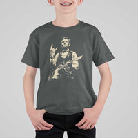 Rock And Roll Abraham Lincoln Playing Guitar T Shirt For Kid Vintage Patriotic Music Gift