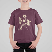 Rock And Roll Abraham Lincoln Playing Guitar T Shirt For Kid Vintage Patriotic Music Gift
