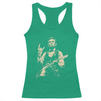 Rock And Roll Abraham Lincoln Playing Guitar Racerback Tank Top Vintage Patriotic Music Gift