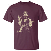Rock And Roll Abraham Lincoln Playing Guitar T Shirt Vintage Patriotic Music Gift