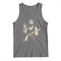 Rock And Roll Abraham Lincoln Playing Guitar Tank Top Vintage Patriotic Music Gift