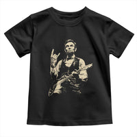 Rock And Roll Abraham Lincoln Playing Guitar Toddler T Shirt Vintage Patriotic Music Gift