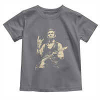 Rock And Roll Abraham Lincoln Playing Guitar Toddler T Shirt Vintage Patriotic Music Gift