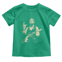 Rock And Roll Abraham Lincoln Playing Guitar Toddler T Shirt Vintage Patriotic Music Gift