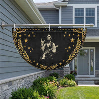 Rock And Roll Abraham Lincoln Playing Guitar Patriotic Fan Flag Vintage Music Gift