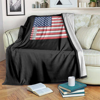 Pencil Stripes USA Flag Throw Blanket Proud American Teacher Graduation Gift