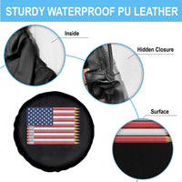 Pencil Stripes USA Flag Spare Tire Cover Proud American Teacher Graduation Gift