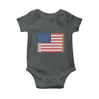 Pencil Stripes USA Flag Baby Onesie Proud American Teacher Graduation Gift