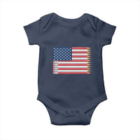 Pencil Stripes USA Flag Baby Onesie Proud American Teacher Graduation Gift