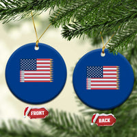Pencil Stripes USA Flag Ceramic Ornament Proud American Teacher Graduation Gift