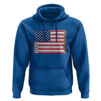 Pencil Stripes USA Flag Hoodie Proud American Teacher Graduation Gift