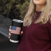 Pencil Stripes USA Flag Tumbler Cup Proud American Teacher Graduation Gift