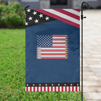 Pencil Stripes USA Flag Patriotic Garden Flag Proud American Teacher Graduation Gift