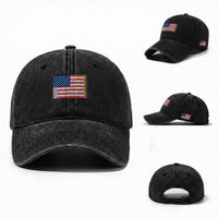 Pencil Stripes USA Flag Washed Cotton Baseball Cap Proud American Teacher Graduation Gift