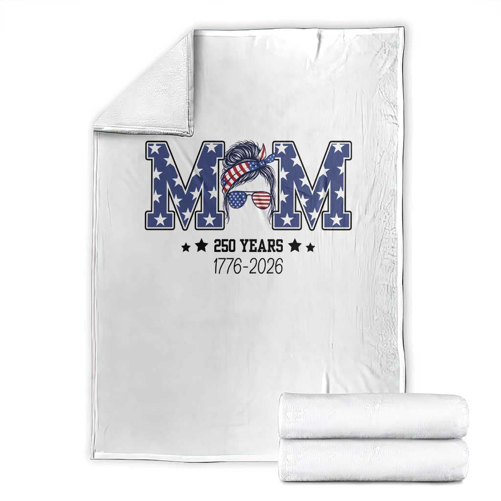 Patriotic Mothers Day Gift Throw Blanket USA 250 Years Celebration
