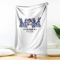 Patriotic Mothers Day Gift Throw Blanket USA 250 Years Celebration