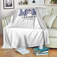 Patriotic Mothers Day Gift Throw Blanket USA 250 Years Celebration