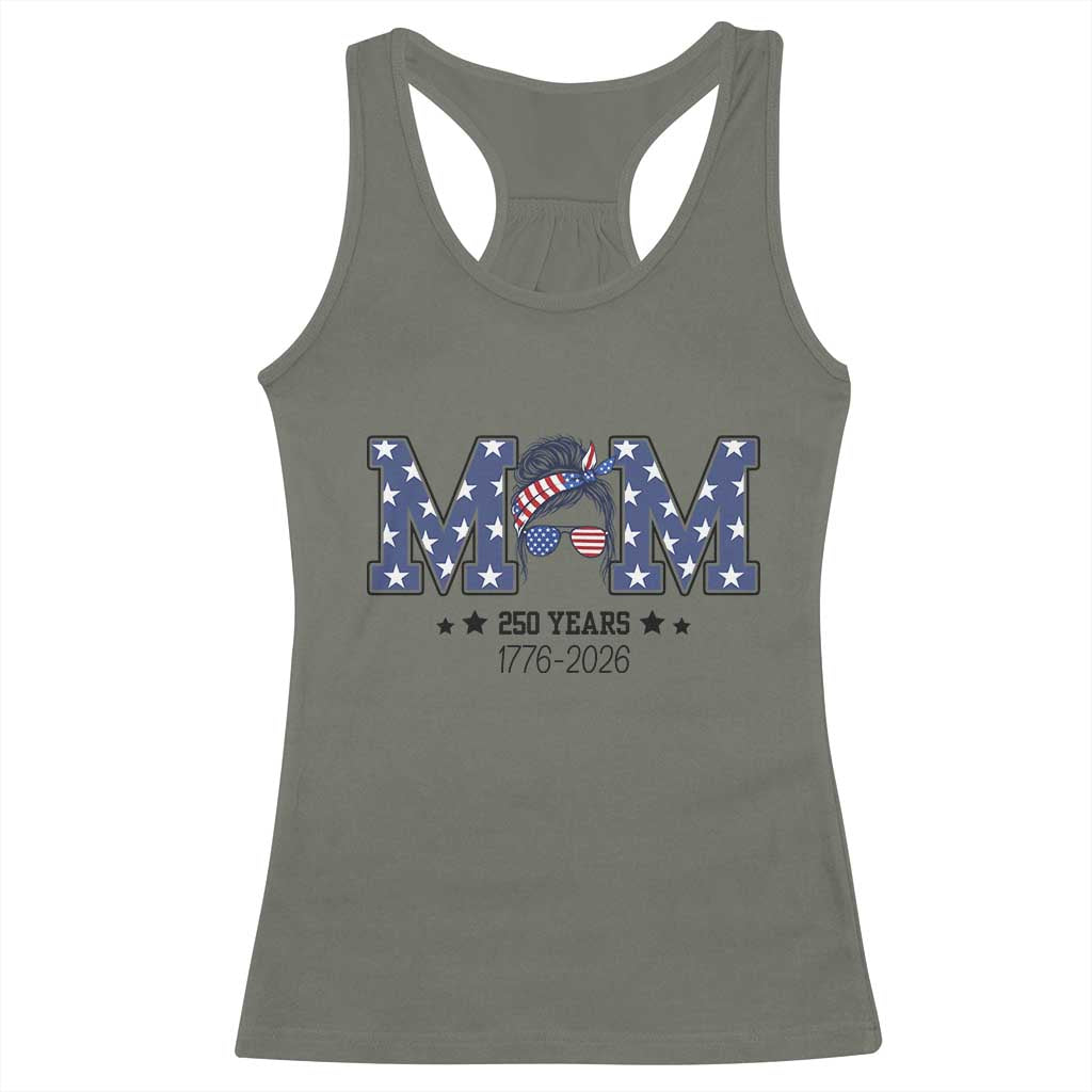 Patriotic Mothers Day Gift Racerback Tank Top USA 250 Years Celebration