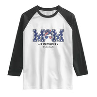 Patriotic Mothers Day Gift Raglan Shirt USA 250 Years Celebration