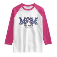 Patriotic Mothers Day Gift Raglan Shirt USA 250 Years Celebration