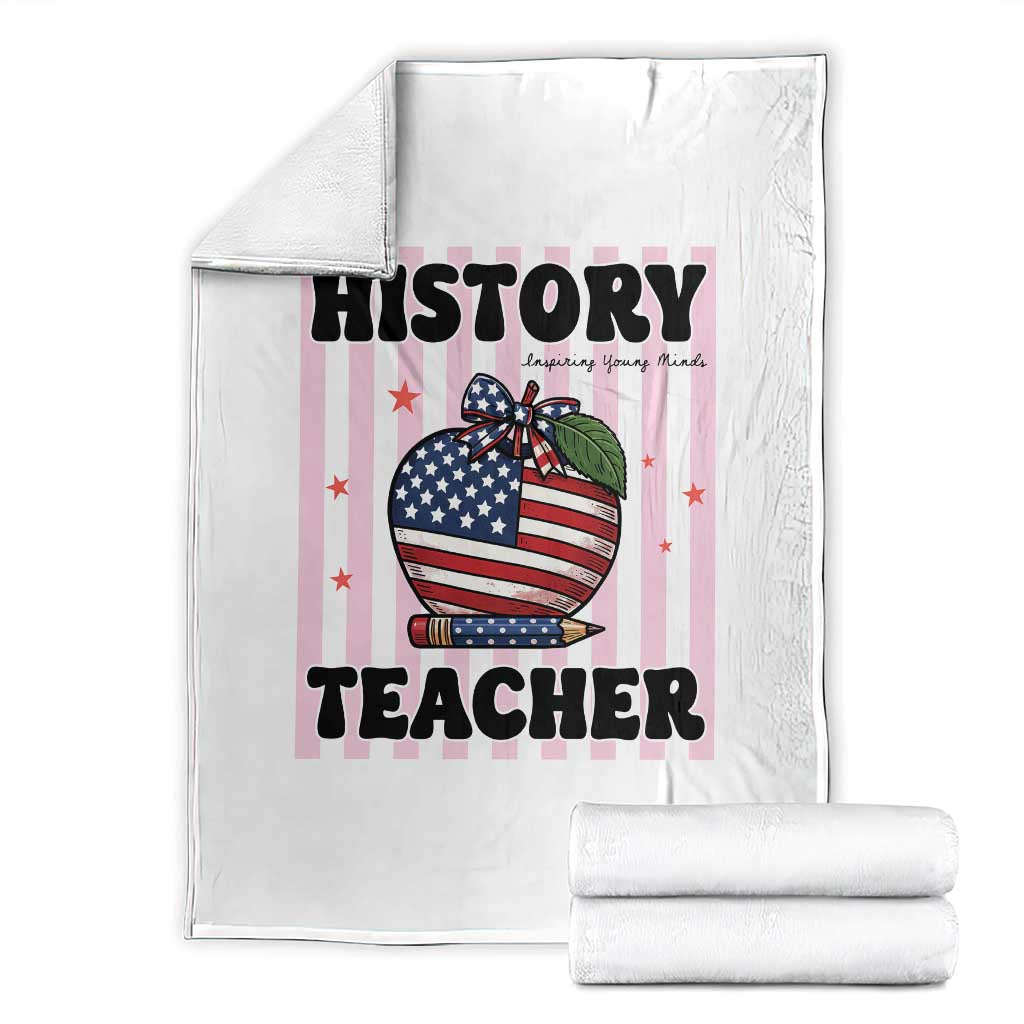Inspiring Young Minds Teacher Throw Blanket 250th Anniversary Educator Gift